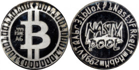 2014 Nasty Pool Bitcoin-Themed Silver Token. 1 Gram of .999 Fine Silver. MS-66 PL (ICG).
Unfunded and non-loaded. This silver token was released as a...