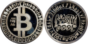 2014 Nasty Pool Bitcoin-Themed Silver Token. 1 Gram of .999 Fine Silver. MS-65 PL (ICG).
Unfunded and non-loaded. An impressively produced token stru...