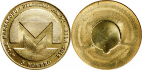 Unfunded 2016 Lealana 5 Monero (XMR). 2017 Consensus Summit Giveaway Coin. Brass. MS-67 (ICG).
Unfunded and non-loaded. An elusive rarity that marks ...