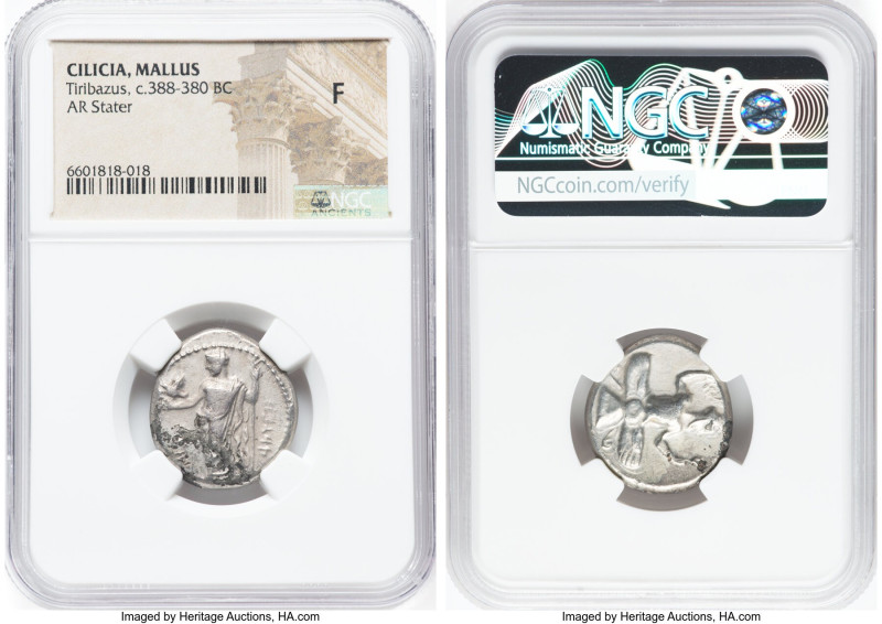 CILICIA. Mallus. Tiribazus (ca. 388-380 BC). AR stater (22mm, 3h). NGC Fine. MAΛ...