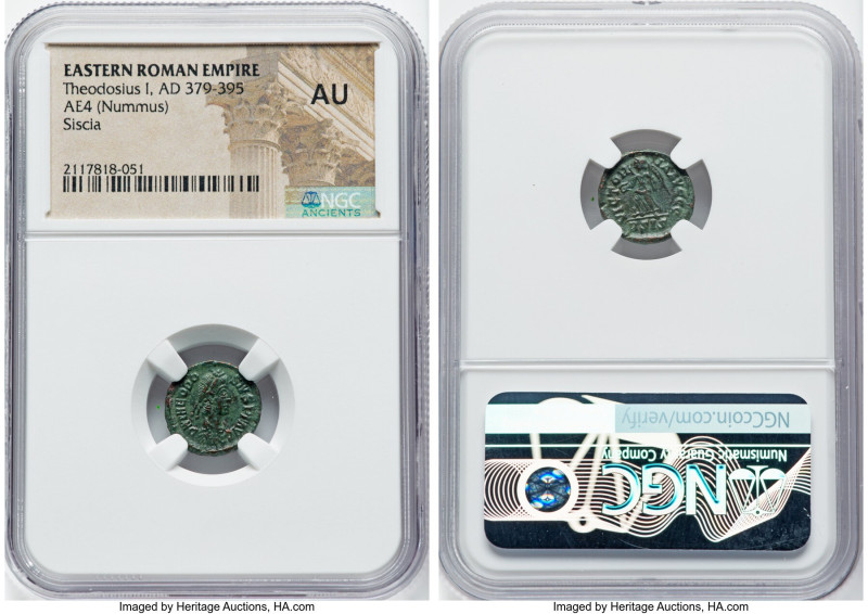 ANCIENT LOTS. Roman Imperial. Lot of five (5) AE3/4 or BI nummi. NGC VF-AU. Incl...