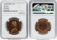 British India. Victoria Proof Restrike 1/2 Anna 1878-(b) PR62 Red NGC, Bombay mint, KM487, S&W-6.463a. HID09801242017 © 2022 Heritage Auctions | All R...