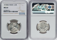 British India. George V 1/2 Rupee 1918-(b) MS64 NGC, Bombay mint, KM522. HID09801242017 © 2022 Heritage Auctions | All Rights Reserved