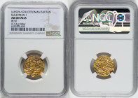 Ottoman Empire. Suleyman I (AH 926-974 / AD 1520-1566) gold Sultani AH 926 (AD 1520-1521) AU Details (Bent) NGC, Misr mint, A-1317. 3.51gm. HID0980124...