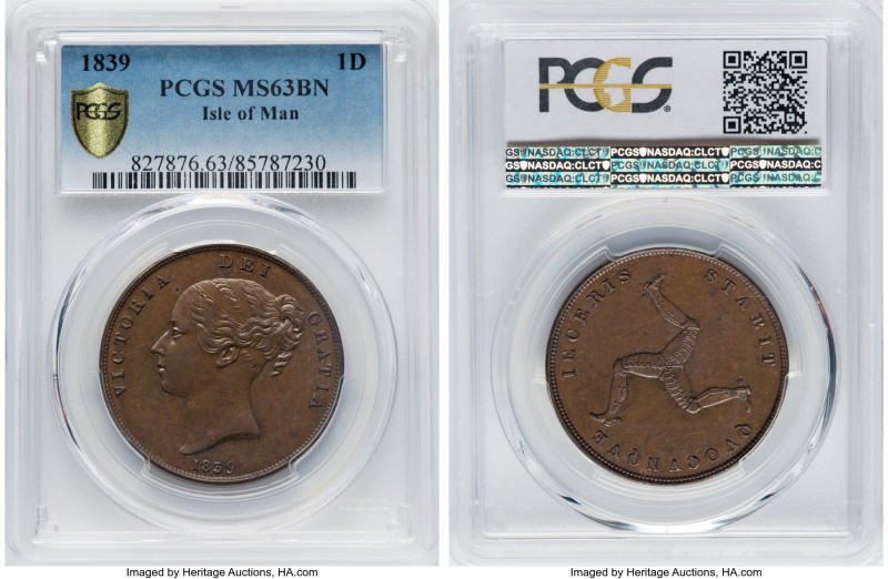 British Dependency. Victoria Penny 1839 MS63 Brown PCGS, KM14. HID09801242017 © ...