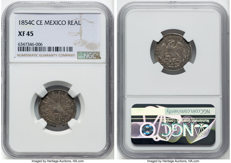 Republic 3-Piece Lot of Certified Assorted Reals NGC, 1) Real 1854 C-CE - XF45, ...