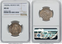 Estados Unidos 7-Piece Lot of Certified 50 Centavos NGC, 1) 50 Centavos 1965-Mo - MS66, KM451 2) 50 Centavos 1968-Mo - MS65, KM451 3) 50 Centavos 1980...