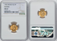 Estados Unidos gold Restrike 2-1/2 Pesos 1945 MS67 NGC, Mexico City mint, KM463. HID09801242017 © 2022 Heritage Auctions | All Rights Reserved