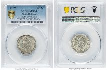 Holland. Provincial silver 1/4 Gulden 1759 MS64 PCGS, KM100. HID09801242017 © 2022 Heritage Auctions | All Rights Reserved