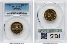 Republic Essai Specimen 20 Franken 1954-(a) SP65 PCGS, Paris mint, KM-E3. HID09801242017 © 2022 Heritage Auctions | All Rights Reserved