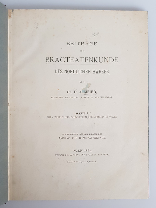 Monographien. Mittelalter und Neuzeit. Meier, P.J.


Beiträge zur Bracteatenk...