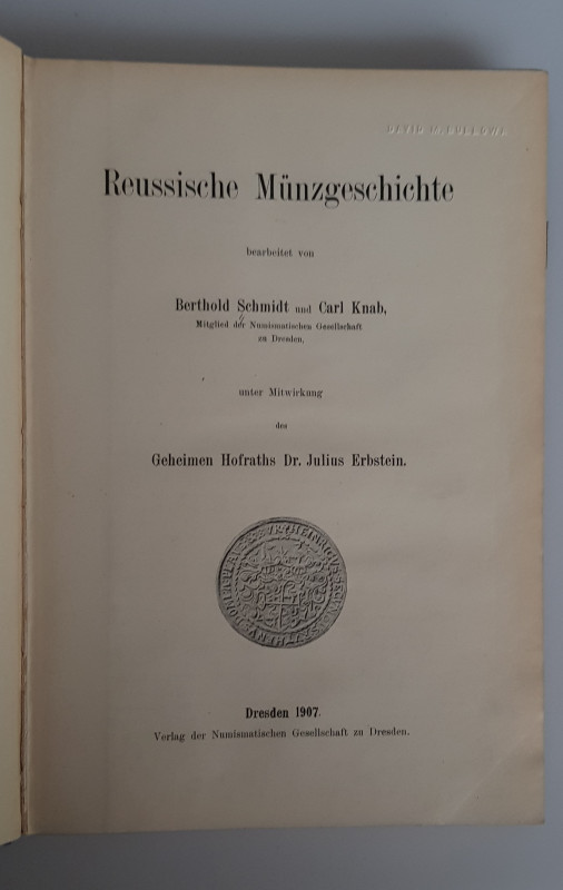 Monographien. Mittelalter und Neuzeit. Schmidt, B. / Knab, C.


Reussische Mü...