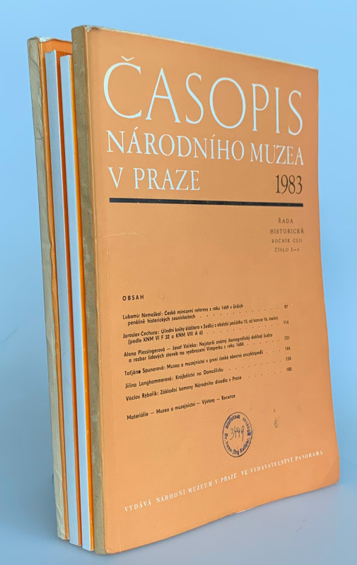 Zeitschriften. Casopis narodniho muzea V praze.


4 Hefte aus den Jahren 1982...