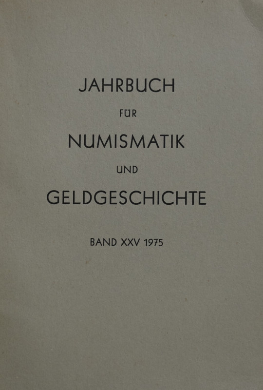 Zeitschriften. Jahrbuch für Numismatik und Geldgeschichte.


Band 25 von 1975...