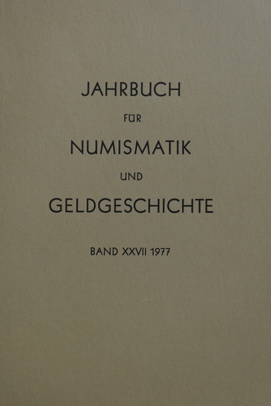 Zeitschriften. Jahrbuch für Numismatik und Geldgeschichte.


Band 27 von 1977...