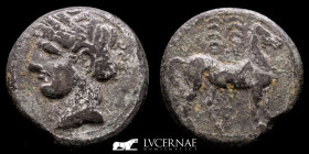 Zeugitania silvered billon 1 1/2 Shekel (Tridrachm) 11,80 g. 24 mm. Carthage 220-201 BC Good very fine