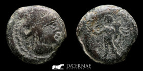 Hispain Julius Caesar times Bronze Semis 8.03 g., 20 mm. Corduba 44 BC Good very fine (MBC)