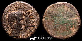 Augustus Bronze As 9,11 g. 26 mm. Emerita 25-23 B.C. Good very fine (MBC)