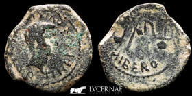 Augustus Bronze Semis 5.85 g. 21 mm. Cartagonova 27 B.C.-14 A.D. gVF