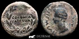 Augustus Bronze As 9,97 g. 25 mm. Cordoba 27 BC-14 AD good fine