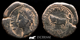 Augustus Bronze As 12.83 g 30 mm Caesaraugusta 27BC-14AD gVF