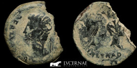Augustus Bronze Dupondius 18.00 g., 33. mm . Algeciras, Cadiz 27 B.C-14 A.D. Good Fine