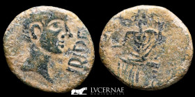 Hispania Augustus Bronze Semis 4.84 g, 23 mm IRIPPO 27 B.C. - 14 A.D. Good very fine
