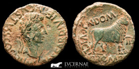 Augustus Æ Bronze As 7.06 g., 26 mm Celsa Zaragoza 5-3 BC gVF