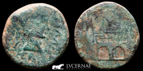 Tiberius Bronze Dupondius 18.59 g. 32 mm. Merida 14-37 AD VF