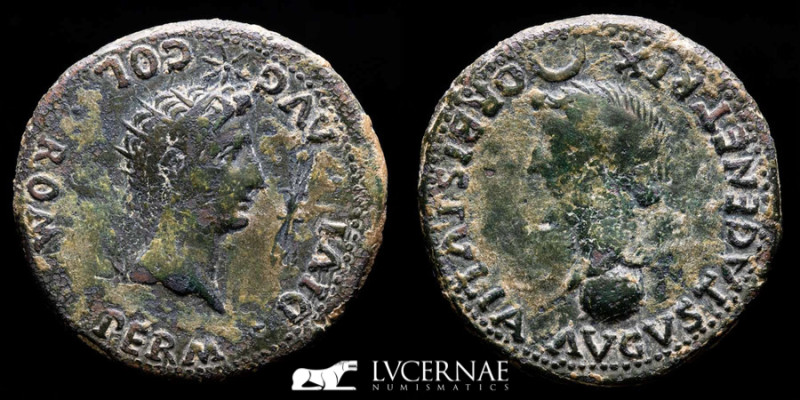 Roman Empire (Provincial) - Tiberius (14 - 36 A.D.) Bronze dupondius (22.25 g. 3...