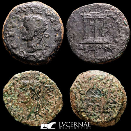 ANCIENT HISPANIA - Roman Empire - Tiberius (14-36 A.D.)
Lot comprising two bronz...