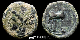 Cartagonova Bronze Calco 2.44 g., 17 mm. Hispain 220-215 B.C. gVF