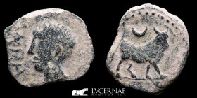 Castulo  Bronze Semis 4.55 g., 20 mm. Linares, Jaén 120 - 100 B.C.  Good very fine (MBC+)