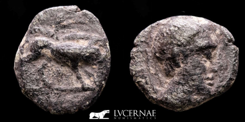 Ancient Hispania - Castulo, Linares, Jaén (180-150 B.C.) Bronze quadrans (2,43 g...
