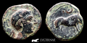 Castulo Bronze Semis 3.69 g, 20 mm. Hispania, Linares Jaén 180-150 B.C. gVF