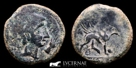 Castulo Bronze As 13.07 g. 28 mm. Linares, Jaén, Spain 180 B.C. Good very fine