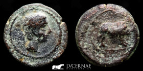 Castulo (Hispania) Bronze Quadrans 3.16 g., 17 mm. Castulo 180-150 B.C. VF