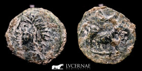 Castulo Linares, Jaen bronze Semis 5.51 g, 21 mm Hispania I BC. Good fine (MBC)