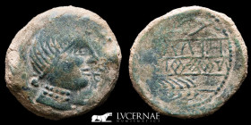 Obulco bronze As 19.17 g., 27 mm. Porcuna, Jaen. II century BC Good very fine (MBC+)