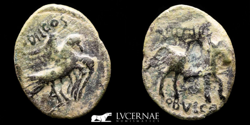 Ancient Hispania - Obulco (actual Porcuna, Jaén) Bronze semis (4.06 g, 24 mm.) M...