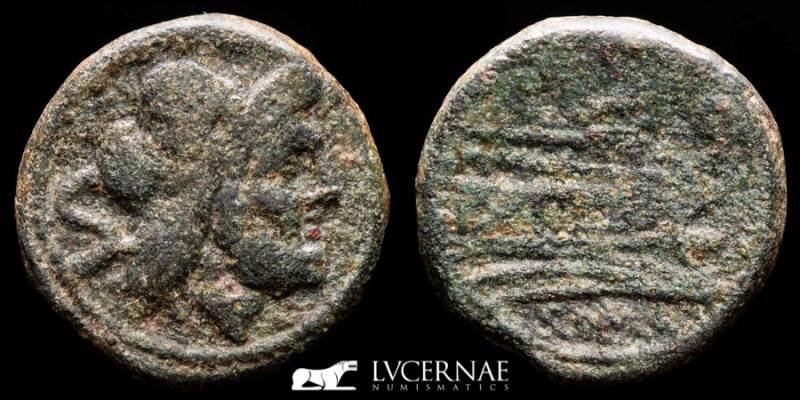 Roman Republic - Anonymous Æ Semis (14.87 g., 27 mm.) 
Rome, circa 211-206 BC. 
...