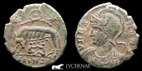 VRBS ROMA Bronze Follis 2.58 g, 18 mm Arles AD 333-334 Good very fine (MBC)