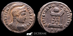 Constantine I Bronze Follis 2.63 g, 20 mm. Trier 307-337 A.D. VF