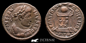 Constantine I Æ Bronze Æ Follis 2.90 g, 19 mm. Trier 307-337 AD Good fine (MBC)