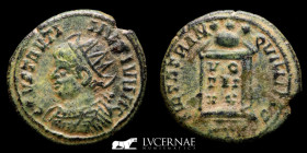 Constantine II Æ Bronze Radiate imitative barbarous series. Follis, 2.80 g. 19 mm. Trier 321-322 Good very fine.