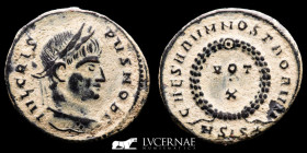 Crispus Caesar Bronze Follis 3.10 grs. 19 mm. Siscia 323-4 GVF