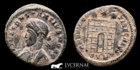 Constantius II Bronze Follis 3.40 g., 20 mm. Trier 325/6 AD gVF