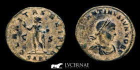 Constantine II Bronze Follis 2.65 g. 20 mm. Arles 318 AD. Good Very Fine
