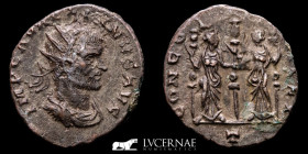 Aurelian, Claudius portrait Æ Bronze Antoninianus 3.08 g 22 mm. Siscia 270 AD. gVF