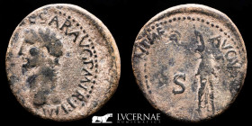 Claudius I Bronze As 12.22 g. 29 mm. Rome 41-50 A.D. Good fine condition, struck failure